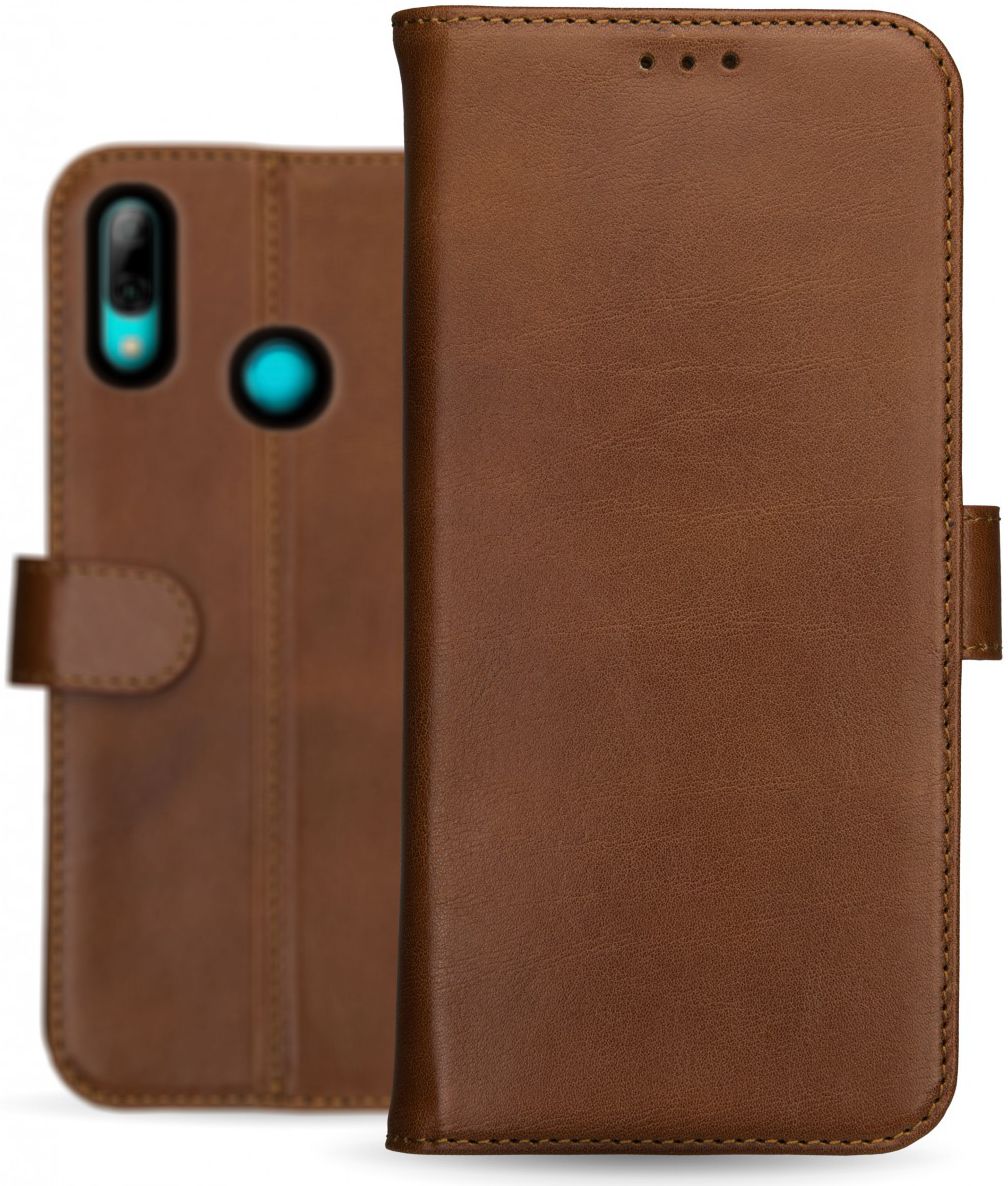 Rosso Deluxe Huawei P Smart 2019 Hoesje Echt Leer Book Case Bruin afbeelding 12