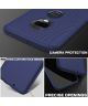 Motorola moto G7 Twill Slim Texture Back Cover Blauw