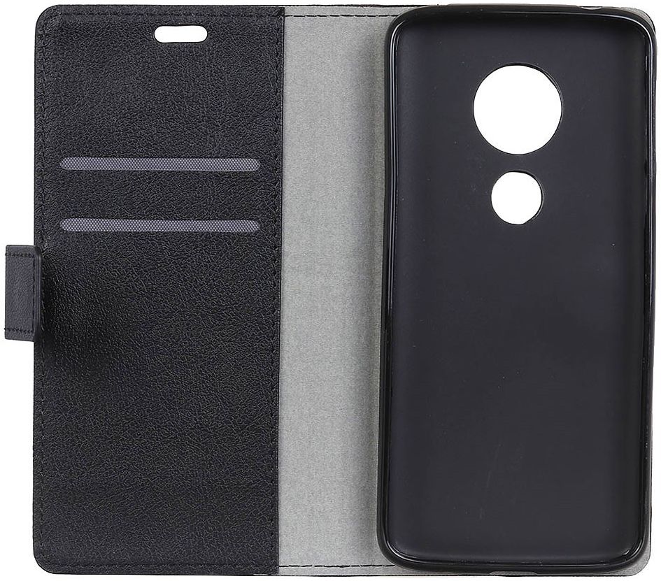 Motorola Moto G7 Stijlvol Portemonnee Hoesje Zwart afbeelding 2