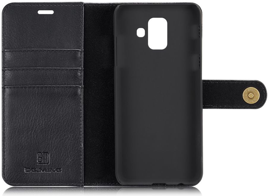 Samsung Galaxy A6 Leren 2-in-1 Bookcase en Back Cover Hoesje Zwart afbeelding 11