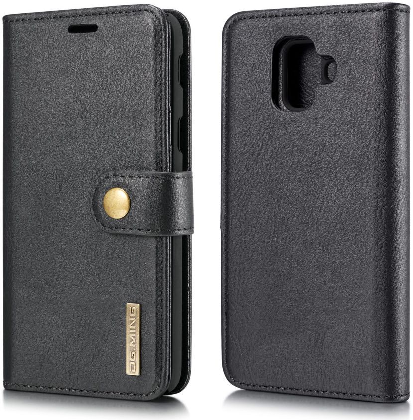 Samsung Galaxy A6 Leren 2-in-1 Bookcase en Back Cover Hoesje Zwart afbeelding 12