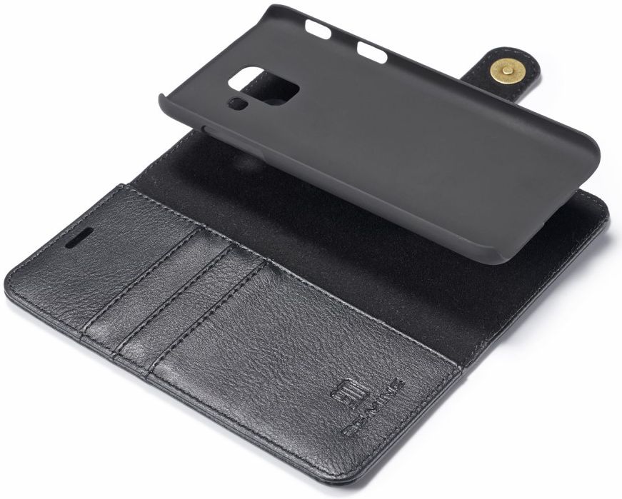 Samsung Galaxy A6 Leren 2-in-1 Bookcase en Back Cover Hoesje Zwart afbeelding 2