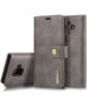 Samsung Galaxy A6 Leren 2-in-1 Bookcase en Back Cover Hoesje Grijs