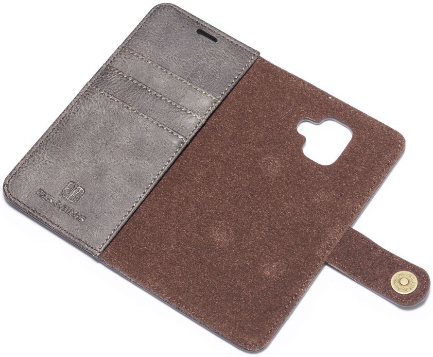 Samsung Galaxy A6 Leren 2-in-1 Bookcase en Back Cover Hoesje Grijs afbeelding 10
