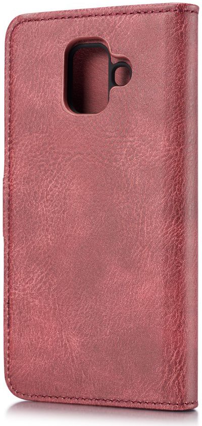 Samsung Galaxy A6 Leren 2-in-1 Bookcase en Back Cover Hoesje Rood afbeelding 5