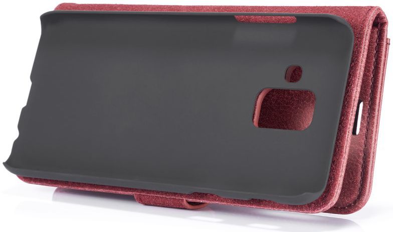 Samsung Galaxy A6 Leren 2-in-1 Bookcase en Back Cover Hoesje Rood afbeelding 9