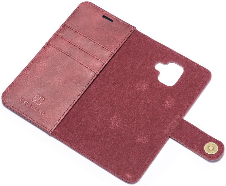 Samsung Galaxy A6 Leren 2-in-1 Bookcase en Back Cover Hoesje Rood afbeelding 10