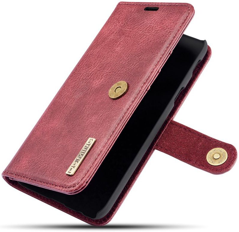 Samsung Galaxy A6 Leren 2-in-1 Bookcase en Back Cover Hoesje Rood afbeelding 1