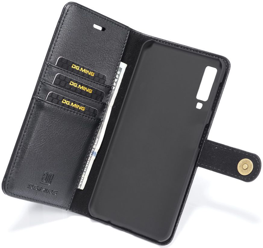 Samsung Galaxy A7 (2018) Leren 2-in-1 Bookcase en Back Cover Zwart afbeelding 4