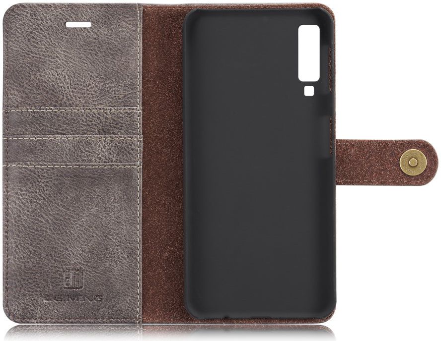 Samsung Galaxy A7 (2018) Leren 2-in-1 Bookcase en Back Cover Grijs afbeelding 11