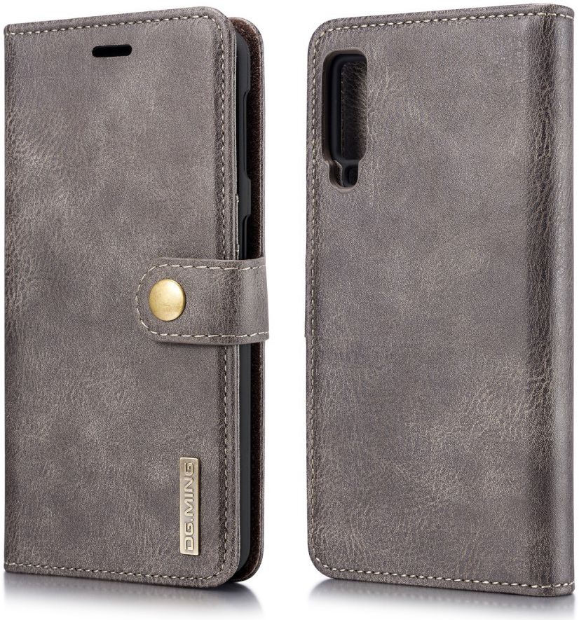 Samsung Galaxy A7 (2018) Leren 2-in-1 Bookcase en Back Cover Grijs afbeelding 12