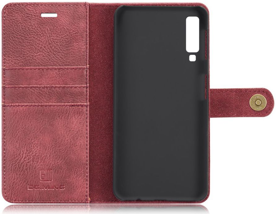 Samsung Galaxy A7 (2018) Leren 2-in-1 Bookcase en Back Cover Rood afbeelding 11