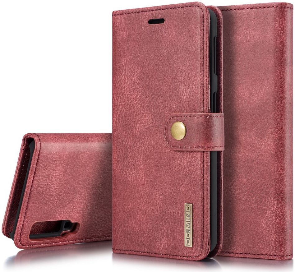 Samsung Galaxy A7 (2018) Leren 2-in-1 Bookcase en Back Cover Rood afbeelding 2