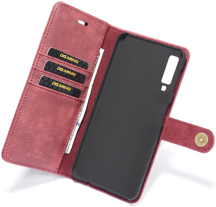 Samsung Galaxy A7 (2018) Leren 2-in-1 Bookcase en Back Cover Rood afbeelding 4