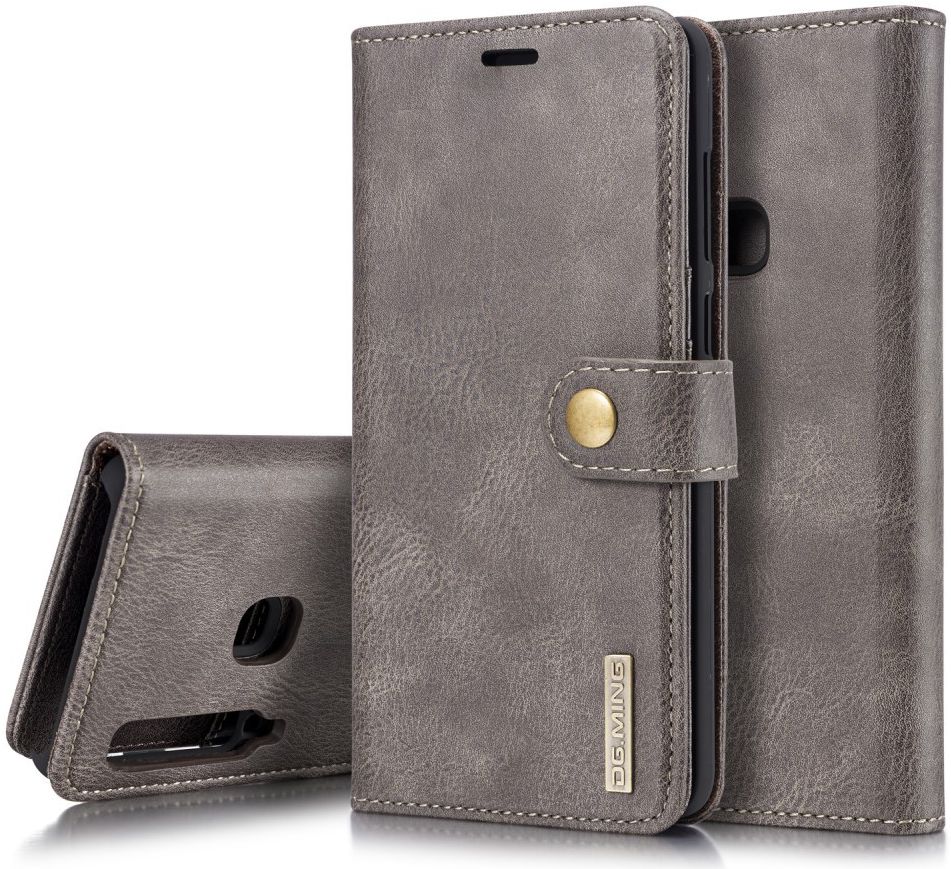 Samsung Galaxy A9 (2018) Leren 2-in-1 Bookcase en Back Cover Grijs afbeelding 2
