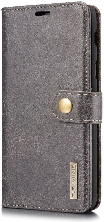 Samsung Galaxy A6 Plus Leren 2-in-1 Bookcase en Back Cover Grijs afbeelding 8