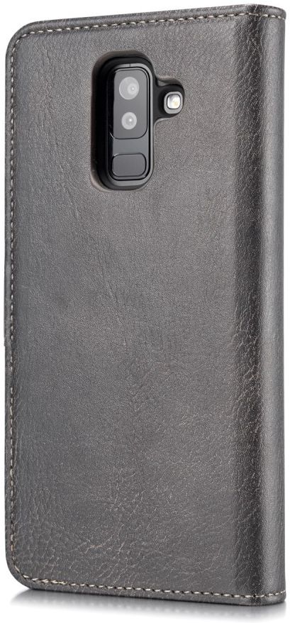 Samsung Galaxy A6 Plus Leren 2-in-1 Bookcase en Back Cover Grijs afbeelding 4