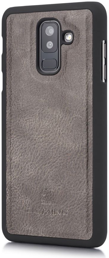 Samsung Galaxy A6 Plus Leren 2-in-1 Bookcase en Back Cover Grijs afbeelding 5