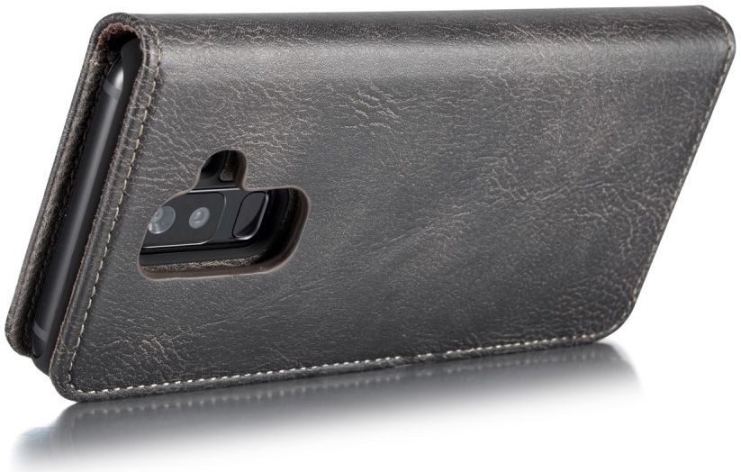 Samsung Galaxy A6 Plus Leren 2-in-1 Bookcase en Back Cover Grijs afbeelding 6