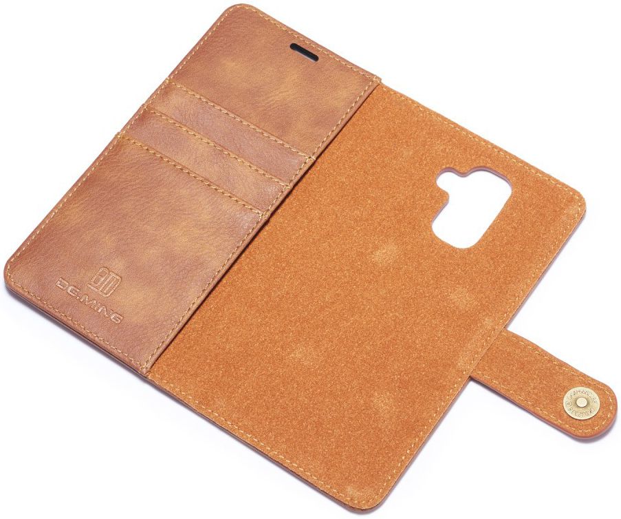 Samsung Galaxy A6 Plus Leren 2-in-1 Bookcase en Back Cover Bruin afbeelding 10