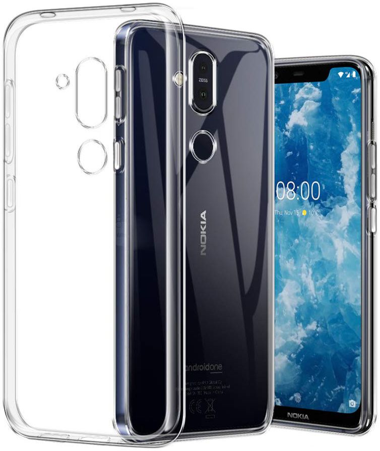 Nokia 8.1 Hoesje Dun TPU Transparant afbeelding 1