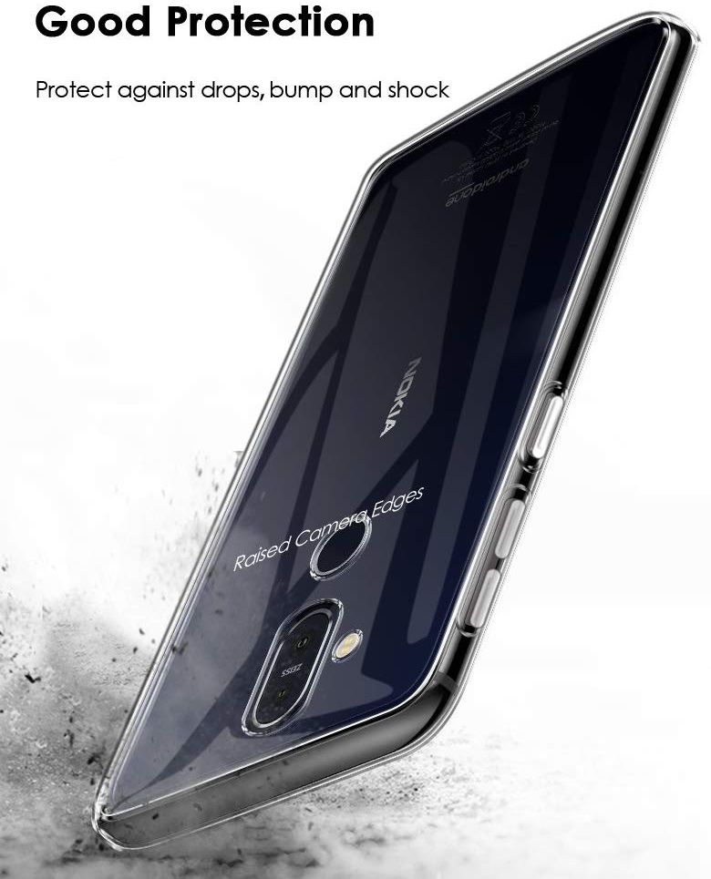 Nokia 8.1 Hoesje Dun TPU Transparant afbeelding 2