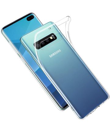 Samsung Galaxy S10 Plus Hoesje Dun TPU Transparant Hoesjes