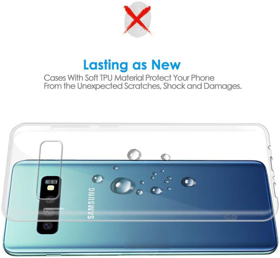 Samsung Galaxy S10 Plus Hoesje Dun TPU Transparant afbeelding 3
