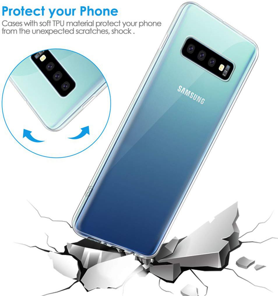 Samsung Galaxy S10 Plus Hoesje Dun TPU Transparant afbeelding 5
