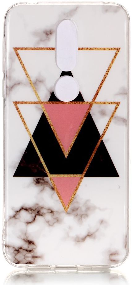 Nokia 7.1 Marmer Print TPU Hoesje Pyramide afbeelding 1
