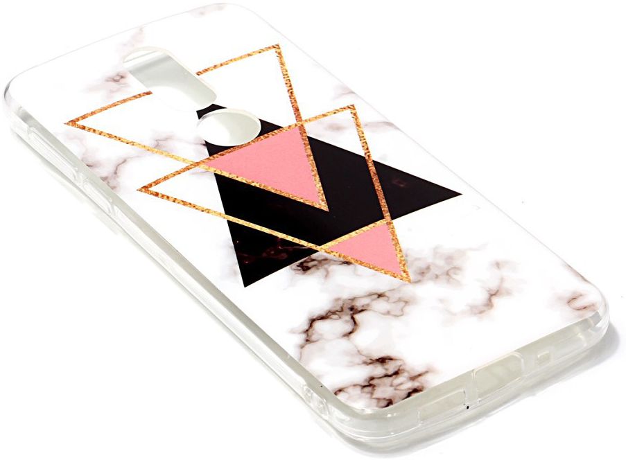 Nokia 7.1 Marmer Print TPU Hoesje Pyramide afbeelding 3
