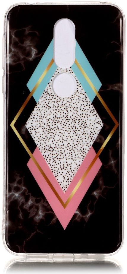 Nokia 7.1 Marmer Print TPU Hoesje Ruiten afbeelding 1