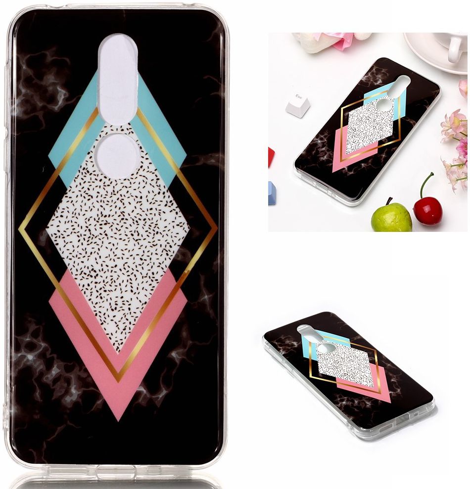 Nokia 7.1 Marmer Print TPU Hoesje Ruiten afbeelding 2