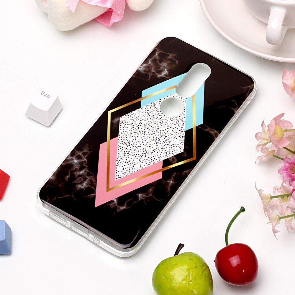 Nokia 7.1 Marmer Print TPU Hoesje Ruiten afbeelding 4