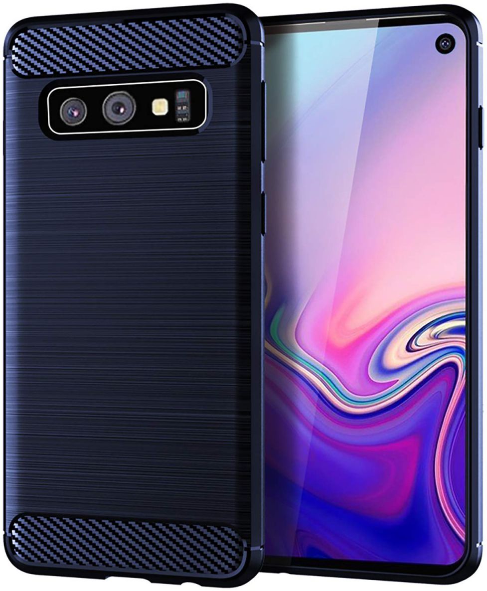 Samsung Galaxy S10E Geborsteld TPU Hoesje Blauw afbeelding 11