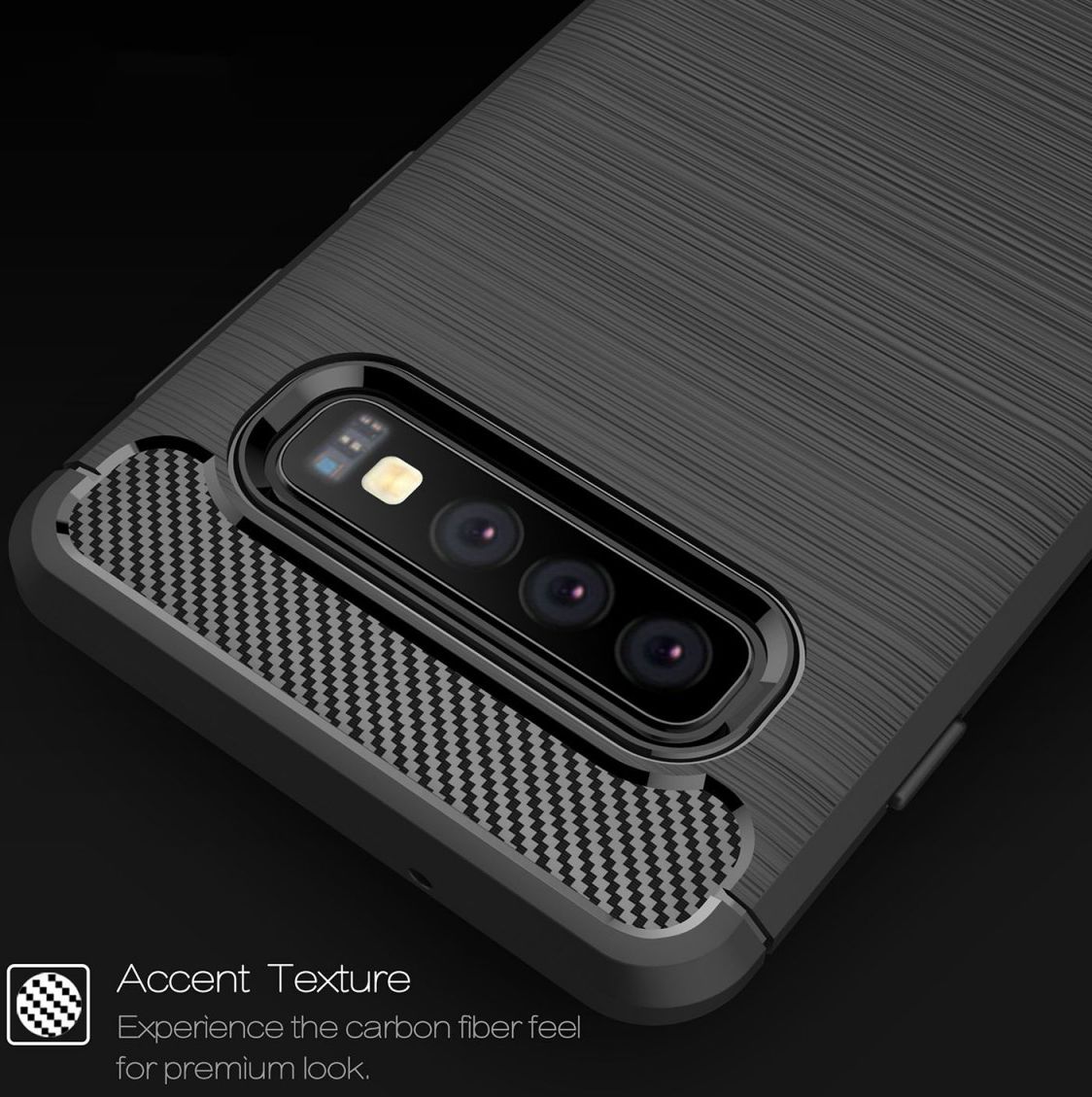Samsung Galaxy S10 Geborsteld TPU Hoesje Blauw afbeelding 10