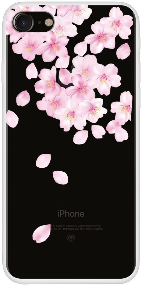 Apple iPhone 7/8 TPU Print Hoesje Falling Flowers afbeelding 1