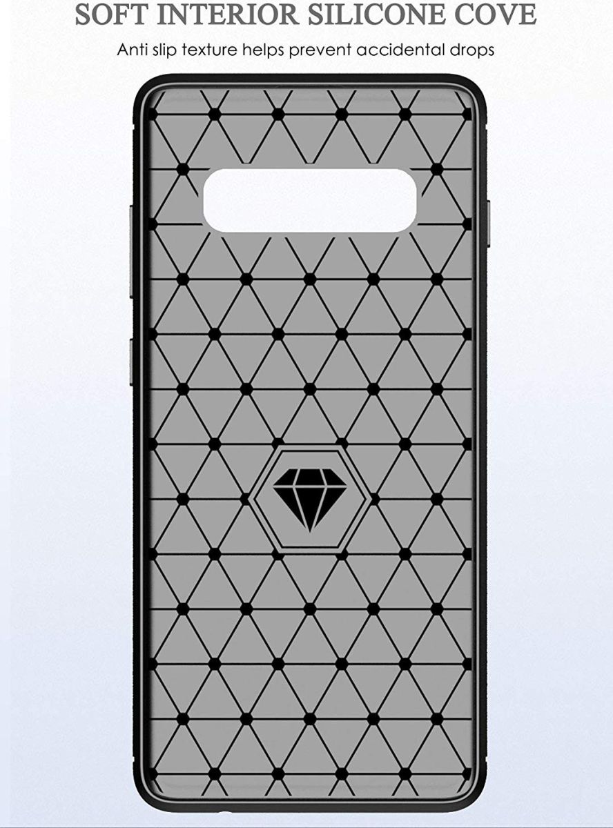 Samsung Galaxy S10 Plus Geborsteld TPU Hoesje Zwart afbeelding 5