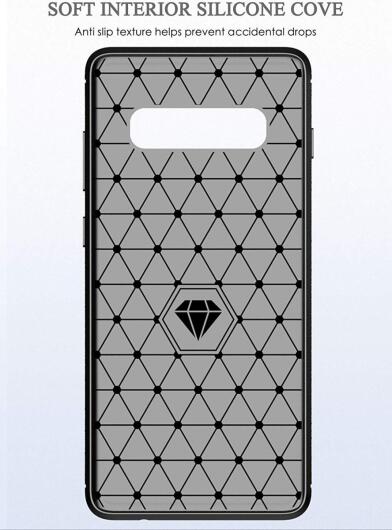Samsung Galaxy S10 Plus Geborsteld TPU Hoesje Zwart afbeelding 5