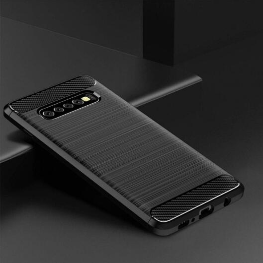 Samsung Galaxy S10 Plus Geborsteld TPU Hoesje Zwart afbeelding 7