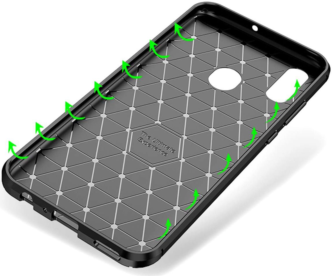 Huawei P Smart (2019) Siliconen Carbon Hoesje Zwart afbeelding 5