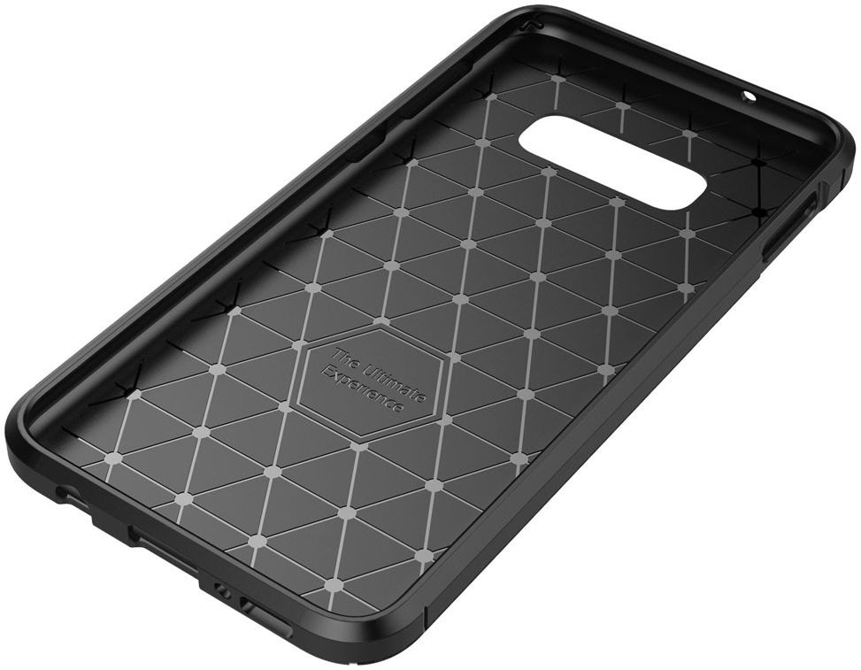 Samsung Galaxy S10E Siliconen Carbon Hoesje Blauw afbeelding 5