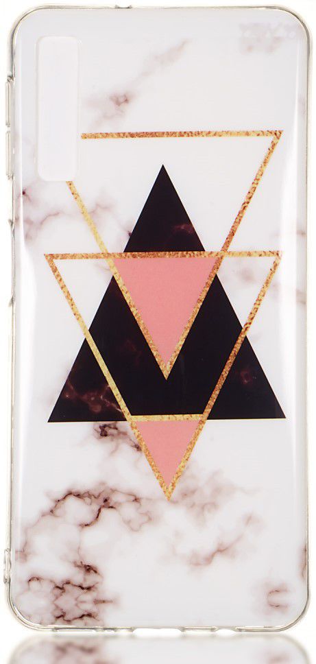 Samsung Galaxy A7 (2018) TPU Print Hoesje Driehoeken afbeelding 1