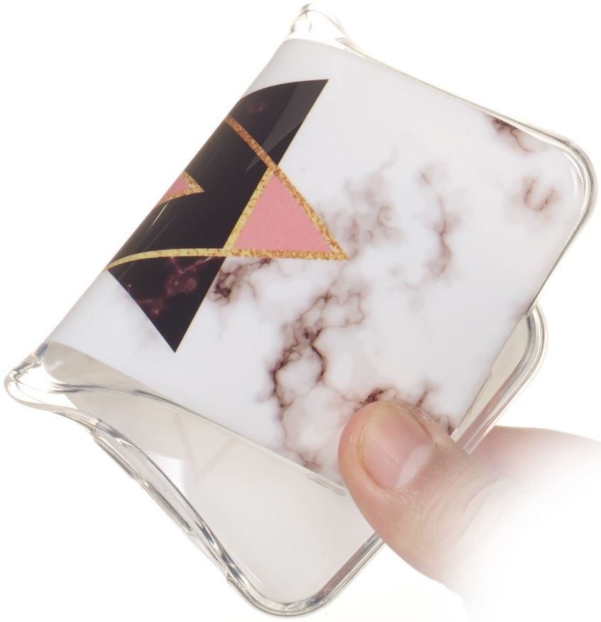 Samsung Galaxy A7 (2018) TPU Print Hoesje Driehoeken afbeelding 3