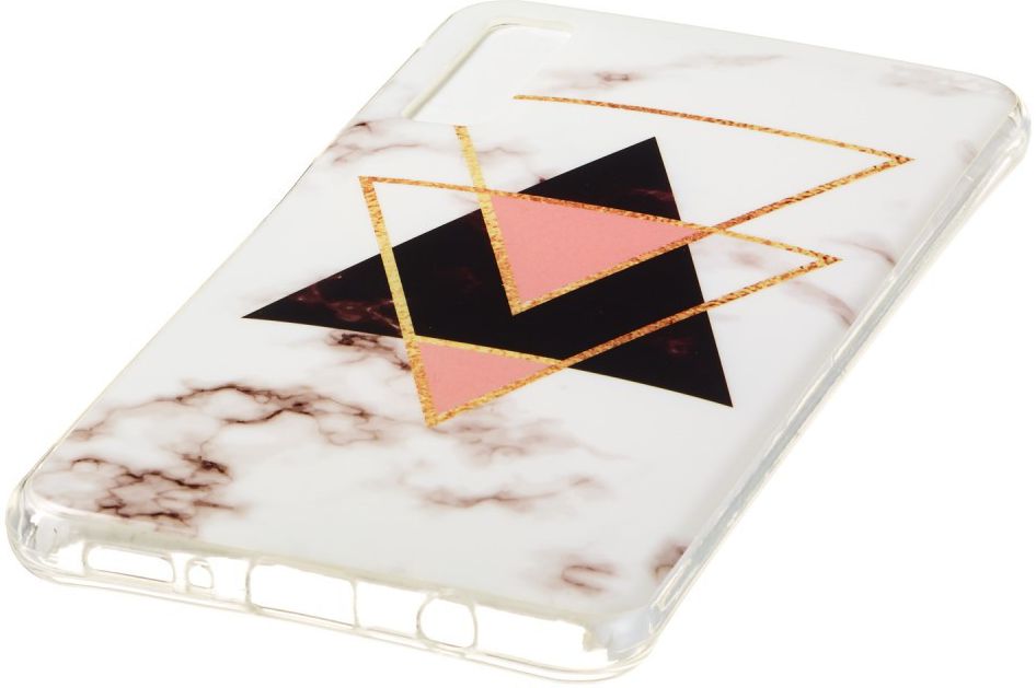 Samsung Galaxy A7 (2018) TPU Print Hoesje Driehoeken afbeelding 4