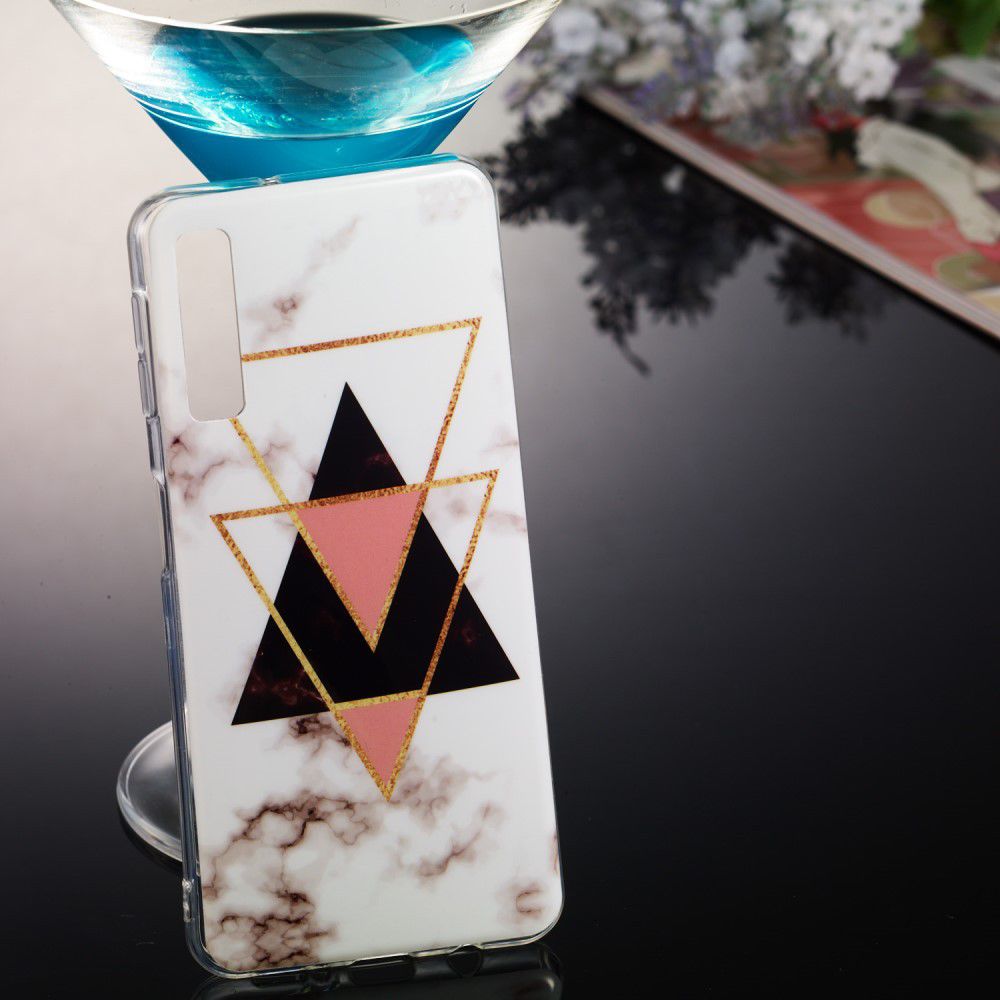 Samsung Galaxy A7 (2018) TPU Print Hoesje Driehoeken afbeelding 5