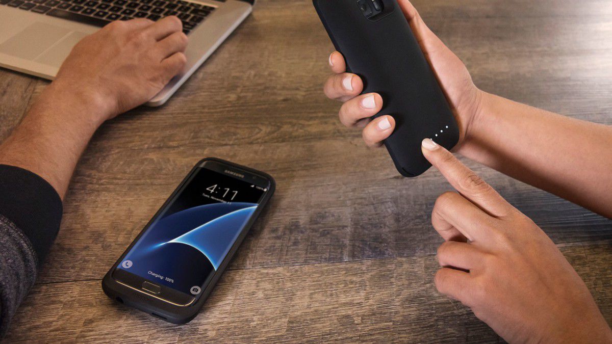 Mophie Juice Pack Batterij Hoesje Samsung Galaxy S7 Edge Zwart afbeelding 3