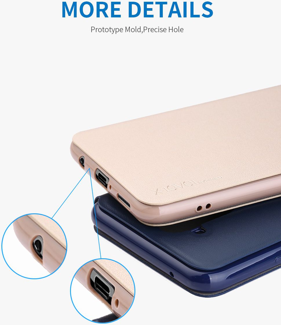 X-Level Flip Huawei Mate 20 Lite Hoesje met Kaarthouder Goud afbeelding 3
