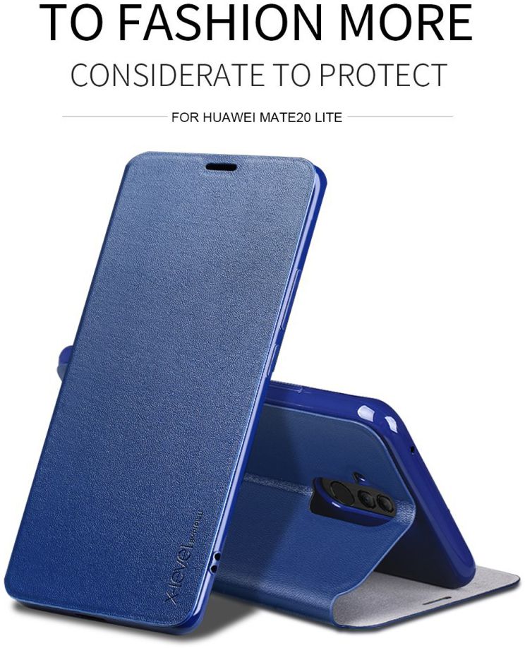 X-Level Flip Huawei Mate 20 Lite Hoesje met Kaarthouder Goud afbeelding 4