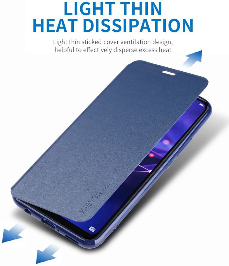 X-Level Flip Huawei Mate 20 Lite Hoesje met Kaarthouder Goud afbeelding 7
